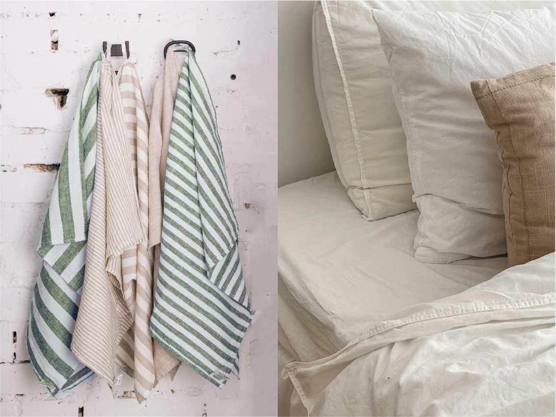 Premium linen towels and bedding